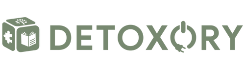Logo and text 'DETOXORY' on a teal background